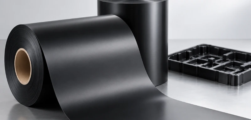 Black and translucent anti-static PP sheet rolls and sheet samples